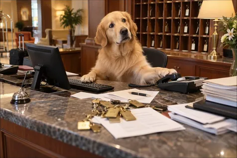 Hotel management software illustration