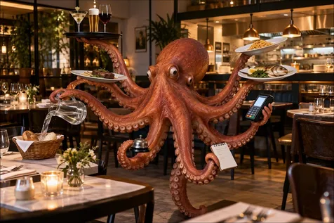 Restaurant reservation software illustration